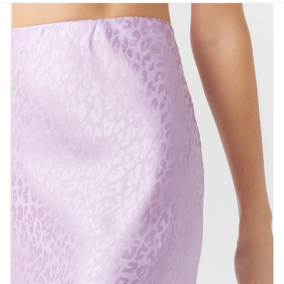 Nicki Bias Cut Leopard Print Midi Skirt - Picture 6 of 6